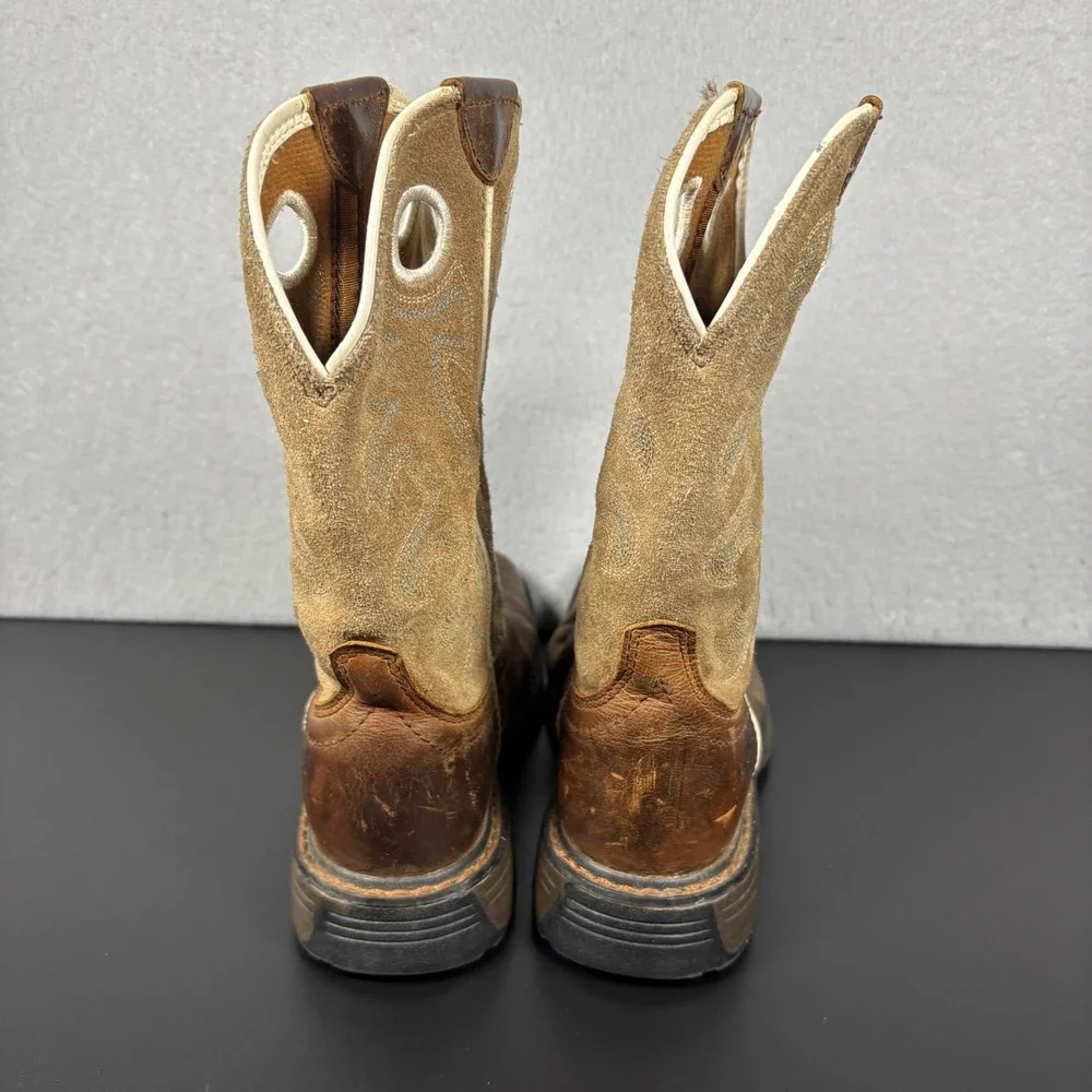 Ariat Workhog Boots Square Toe Unisex Youth Size 2 Cowboy 10008644 Western Brown